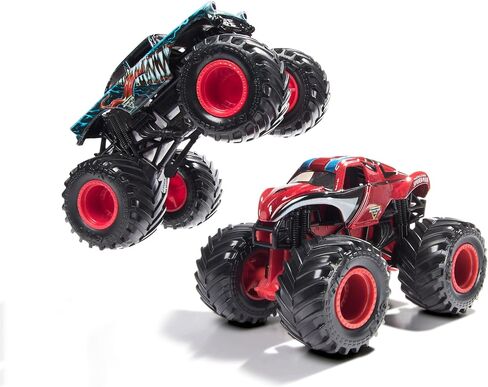 Monster Jam Smash & Bash 2-Pack Monster Trucks ، Megalodon & El Toro Loco ، 1:64 Die Cast Truck Railable Truck ، Kids Toys for Boy and Girls Age 3 and Up in Kuwait