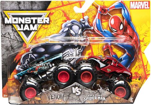 Monster Jam Smash & Bash 2-Pack Monster Trucks ، Megalodon & El Toro Loco ، 1:64 Die Cast Truck Railable Truck ، Kids Toys for Boy and Girls Age 3 and Up in Kuwait