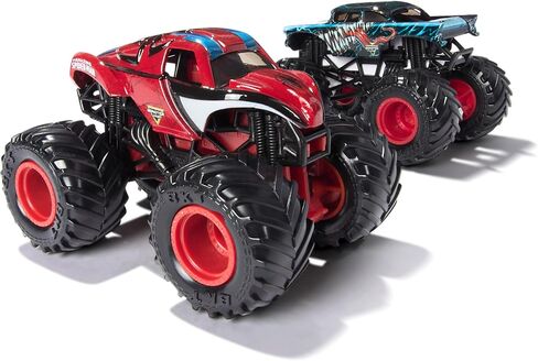 Monster Jam Smash & Bash 2-Pack Monster Trucks ، Megalodon & El Toro Loco ، 1:64 Die Cast Truck Railable Truck ، Kids Toys for Boy and Girls Age 3 and Up in Kuwait