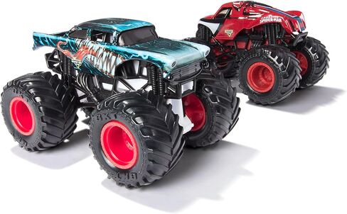 Monster Jam Smash & Bash 2-Pack Monster Trucks ، Megalodon & El Toro Loco ، 1:64 Die Cast Truck Railable Truck ، Kids Toys for Boy and Girls Age 3 and Up in Kuwait