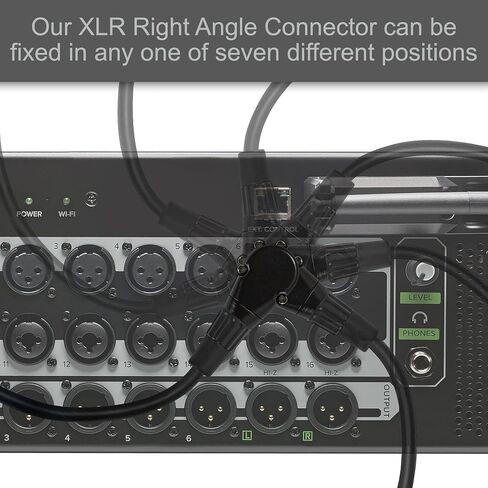 HQRP 2-Pack XLR to XLR Cable 3 Feet, 3-Pin XLR Male Straight to 3-Pin XLR Female Right Angle Cord for Speaker, PA System, PVC Jacket, Mic Cord, XLR Speaker Cable, XLR Microphone Cable, 3 Ft, Black in Saudi Arabia