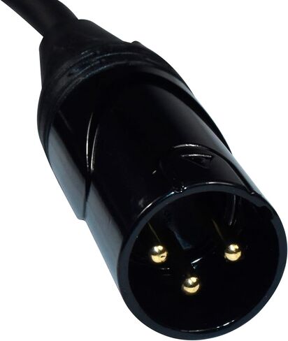 HQRP 2-Pack XLR to XLR Cable 3 Feet, 3-Pin XLR Male Straight to 3-Pin XLR Female Right Angle Cord for Speaker, PA System, PVC Jacket, Mic Cord, XLR Speaker Cable, XLR Microphone Cable, 3 Ft, Black in Saudi Arabia