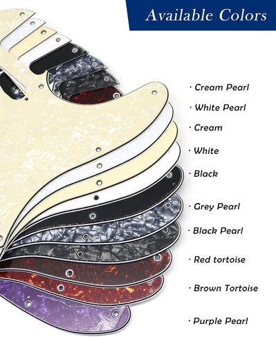 3 Ply Tele Pickguard 8 Hole tele Style Guitar Pick Guard with Pickup Mounting Screw Holes for USA/Mexican Fender Modern Style Standard Tele Telecaster Parts (Black) in Saudi Arabia