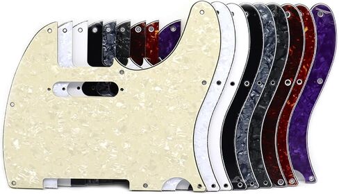 3 Ply Tele Pickguard 8 Hole tele Style Guitar Pick Guard with Pickup Mounting Screw Holes for USA/Mexican Fender Modern Style Standard Tele Telecaster Parts (Black) in Saudi Arabia