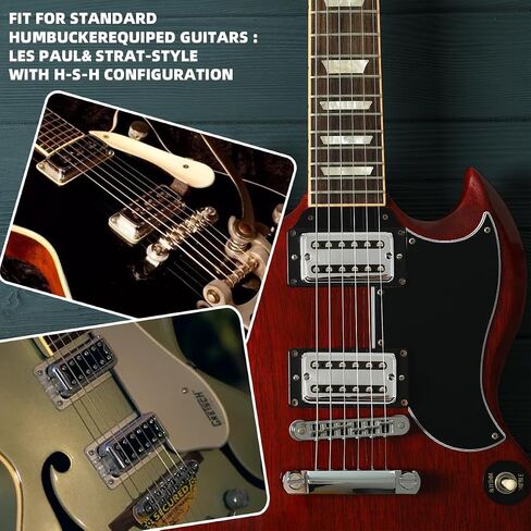 Double Coil Guitar Pickup Humbucker Pickup Set H Style Neck and Bridge Pickups Compatible with Les Paul LP Style Electric Guitar Replacement (Gold) in Saudi Arabia