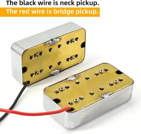 Double Coil Guitar Pickup Humbucker Pickup Set H Style Neck and Bridge Pickups Compatible with Les Paul LP Style Electric Guitar Replacement (Gold) in Saudi Arabia