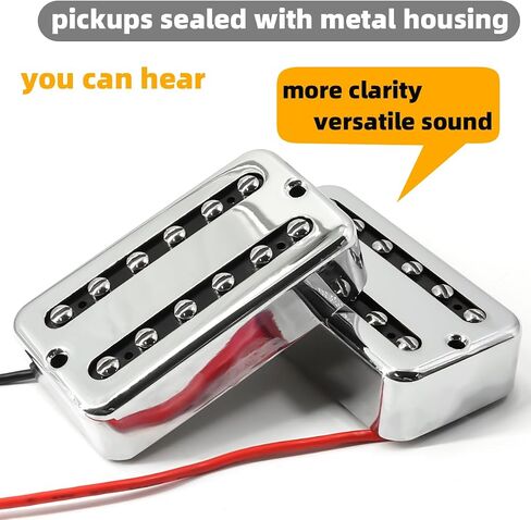 Double Coil Guitar Pickup Humbucker Pickup Set H Style Neck and Bridge Pickups Compatible with Les Paul LP Style Electric Guitar Replacement (Gold) in Saudi Arabia