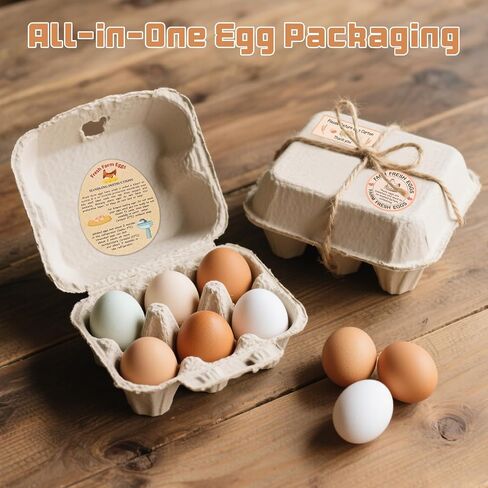 500 PCS مزرعة البيض الطازج ملصقات كرتون ملصقات 2 بوصة ملصقات تغليف البيض غير مغسول لدجاج بطة السمان in Saudi Arabia