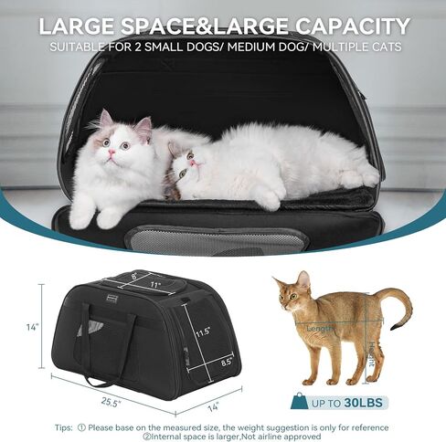 Petsfit Pet Carrier with Wheels, Rolling Cat Carrier for Small Cats, Airline Approved Pet Carrier with Telescopic Handle Perfect for Travelling Under 13lb,Blue in Kuwait