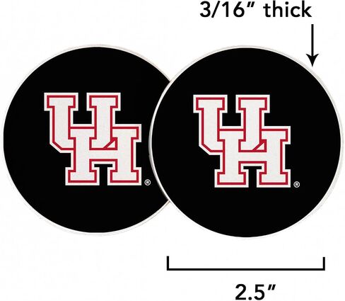 مجموعة منتجات مرخصة من شركة Desert Cactus University of Houston Car Accessories UH Cougars ماصة من الحجر الرملي (التصميم A) in Saudi Arabia