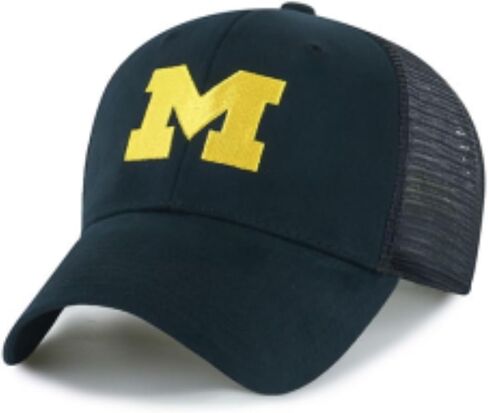 قبعة سائق الشاحنة الشبكية MVP الشبكية من Michigan Navy مرخصة رسميًا، شعار الفريق الأساسي الكلاسيكي مطرز، قبعة رياضية زرقاء قابلة للتعديل in Saudi Arabia