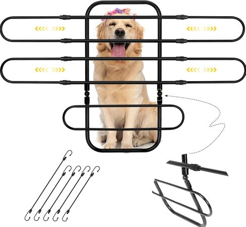Universal Fit Dog Jarrier لسيارات الدفع الرباعي ، سيدان ، شاحنة ، مقعد أمامي/خلفي ، 6 الحبال المرنة والفولاذ الثابت in Kuwait