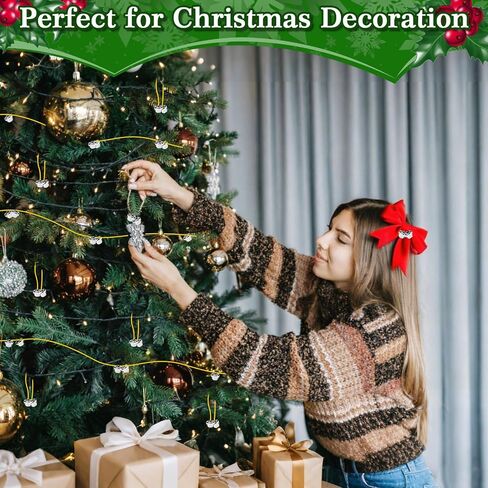 Maqihan Jingle Bells للحرف اليدوية - 100pcs 0.6 بوصة أجراس عيد الميلاد الصغيرة ، جرس الحرف الفضية للديي ، زخارف مهرجان حزب الزهور من شجرة عيد الميلاد ، مع صوت هش ، مريح للتعليق in Saudi Arabia