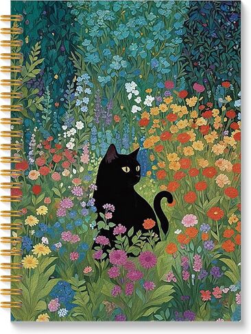 Roxmart Vintage Coffee Black Cat Spiral Noteboor ، Black Cat Gifts Journal ، Cats Lovers Mom Mom Lady Gifts Journal Notebook ، 5.5x8.3 inch in Saudi Arabia