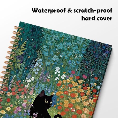 Roxmart Vintage Coffee Black Cat Spiral Noteboor ، Black Cat Gifts Journal ، Cats Lovers Mom Mom Lady Gifts Journal Notebook ، 5.5x8.3 inch in Saudi Arabia