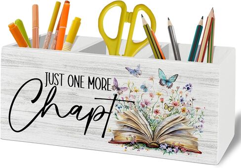 Mental Health Happy Chemicals Pen Pencil Holder Organizer for Desk Accessories, Motivational Wooden Box Sign Desk Decor for Therapy Counselor Counseling Office Decoration, Mental Health Gifts in Saudi Arabia