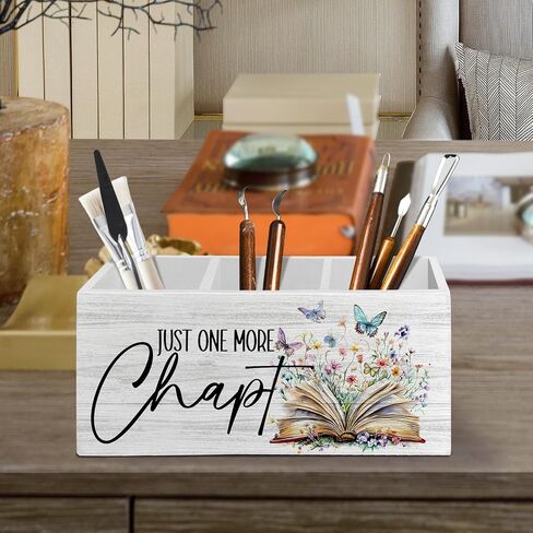 Mental Health Happy Chemicals Pen Pencil Holder Organizer for Desk Accessories, Motivational Wooden Box Sign Desk Decor for Therapy Counselor Counseling Office Decoration, Mental Health Gifts in Saudi Arabia