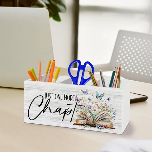 Mental Health Happy Chemicals Pen Pencil Holder Organizer for Desk Accessories, Motivational Wooden Box Sign Desk Decor for Therapy Counselor Counseling Office Decoration, Mental Health Gifts in Saudi Arabia