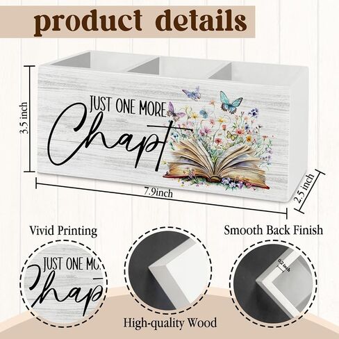 Mental Health Happy Chemicals Pen Pencil Holder Organizer for Desk Accessories, Motivational Wooden Box Sign Desk Decor for Therapy Counselor Counseling Office Decoration, Mental Health Gifts in Saudi Arabia