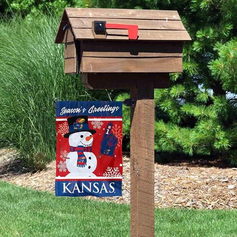 Kansas Jayhawks Holiday Winter Snow Garden Banner Flag in Saudi Arabia