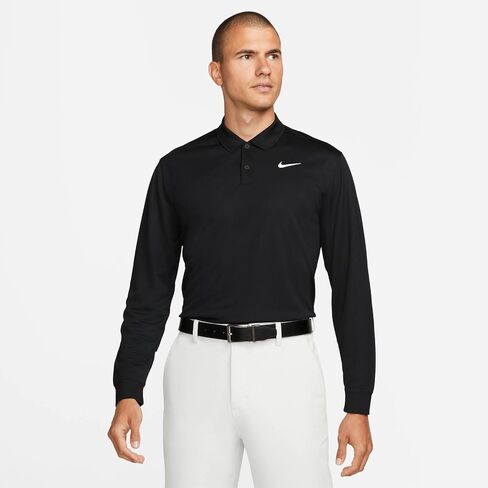 بولو جولف فيكتوري بأكمام طويلة من Nike Dri-FIT للرجال - ماص للرطوبة، مطاط خفيف الوزن، بولو بزرين in Saudi Arabia