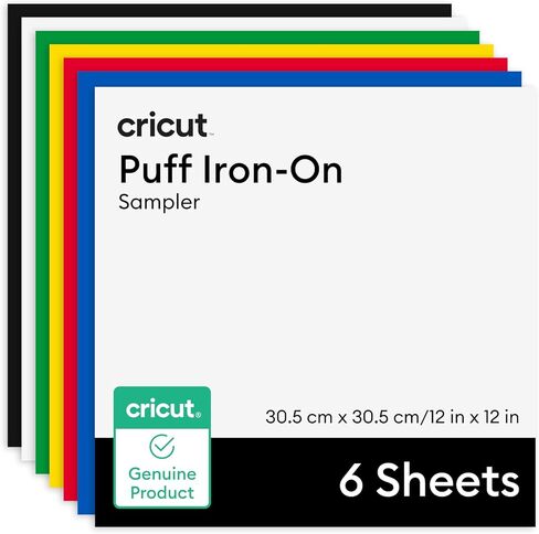 CRICUT 3 -D IRON -ON - SAMPLER BOLD 5FT ، 12 بوصة × 12 خطوة (5 عدد) - HTV نقل الحرارة فينيل in Kuwait