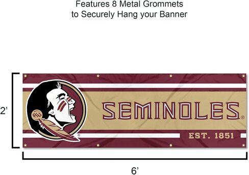 لافتة WinCraft Florida State FSU Noles كبيرة مقاس 2x6 قدم in Saudi Arabia