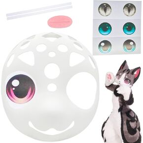 9x10 "فورزلي برأس قاعدة فروي القناع قاعدة النمط الياباني قناع فروي إكسسوارات إكسسوارات هدية لقناع عيد الميلاد هالوين مع 3.15" شبكة غبار كثيفة الطباعة in Kuwait