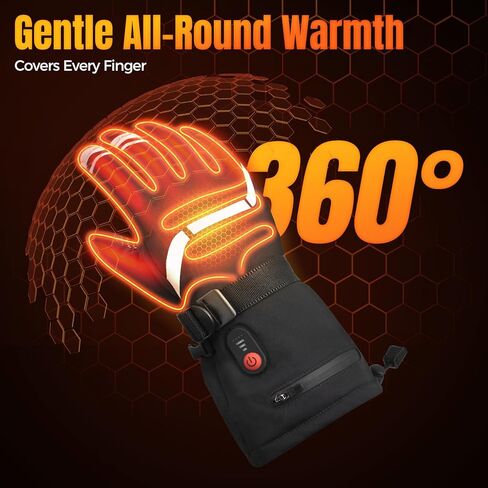 قفازات ساخنة هدايا للرجال والنساء، 7.4 فولت 3200 مللي أمبير في الساعة قفازات تسخين كهربائية قابلة لإعادة الشحن، قفازات تسخين مقاومة للماء تعمل باللمس للدراجات النارية والمشي لمسافات طويلة والتزلج والرياضة في الهواء الطلق in Kuwait