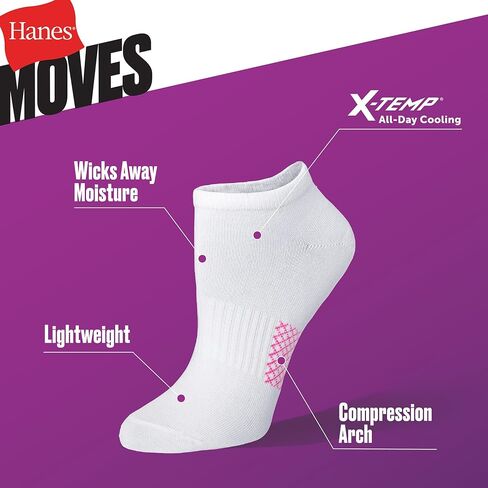 Hanes Performance لا عرض ، جوارب تبريد X-Temp خفيفة الوزن للنساء ، 6 عبوات in Kuwait