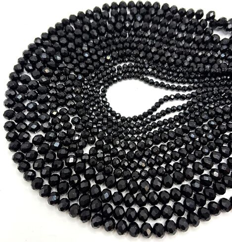 1040pcs حبات زجاجية متنوعة الحجم ، حبات زجاجية بلورية 4/6/8 ملم لصنع المجوهر in Saudi Arabia