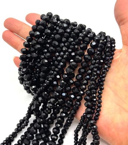 1040pcs حبات زجاجية متنوعة الحجم ، حبات زجاجية بلورية 4/6/8 ملم لصنع المجوهر in Saudi Arabia