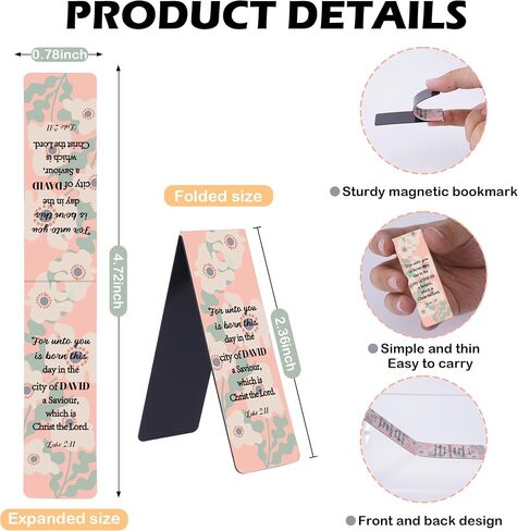 Magnetic Bookmarks for Women - Cute Blue Pink Bow Design, 30 Pcs Book Markers for Reading Lovers, Strong Magnetic Bookmark Clips for Office School Gift in Saudi Arabia