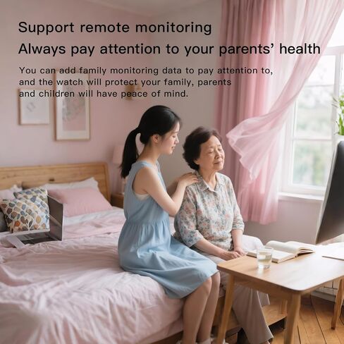 Yihou Fall Detection Smart Watch for Seniors Fall Alert Watch with SOS Heart Rate Monitor Sleep Monitoring Pedometer for Android iOS Rosegold Silicone in Saudi Arabia
