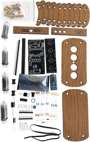 Nixie Tube Clock Kit DIY IN14 (With tubes) and Wooden Enclosure. (12 hours format) in Saudi Arabia