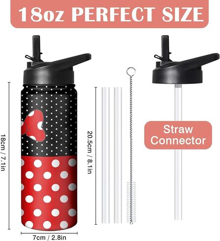 32 Oz Cartoon Mouse Water Bottle with Straw & Lid, Insulated Stainless Steel Cup Keep Drinks Cold & Hot, Leak Proof Double Wall Water Bottle Gifts for Kids Boys Girls for School, Travel, Sports in Saudi Arabia