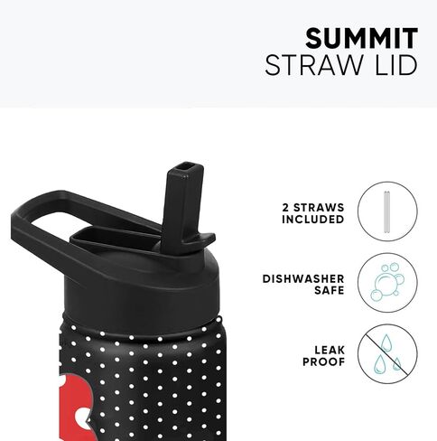 32 Oz Cartoon Mouse Water Bottle with Straw & Lid, Insulated Stainless Steel Cup Keep Drinks Cold & Hot, Leak Proof Double Wall Water Bottle Gifts for Kids Boys Girls for School, Travel, Sports in Saudi Arabia