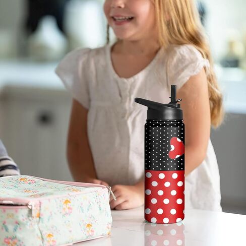 32 Oz Cartoon Mouse Water Bottle with Straw & Lid, Insulated Stainless Steel Cup Keep Drinks Cold & Hot, Leak Proof Double Wall Water Bottle Gifts for Kids Boys Girls for School, Travel, Sports in Saudi Arabia
