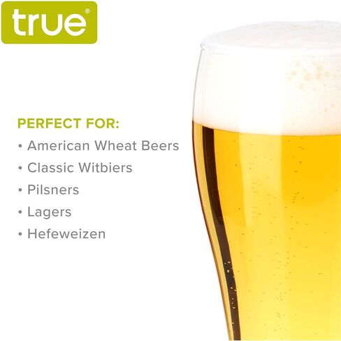 True Craft Beer Tasting Kit Glasses, Dishwasher Safe for Drinking IPAs, Tulips, Hefeweizen, and Imperial Pint Glassware, Set of 4 in Saudi Arabia