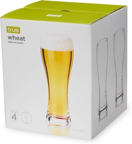 True Craft Beer Tasting Kit Glasses, Dishwasher Safe for Drinking IPAs, Tulips, Hefeweizen, and Imperial Pint Glassware, Set of 4 in Saudi Arabia