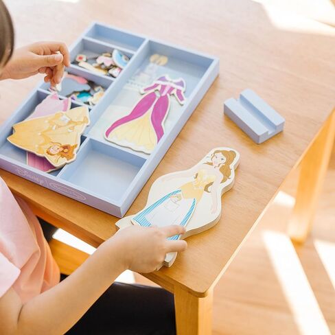 Melissa & Doug Disney Princess Moana Magnetic Dress-Up Wooden Doll Pretend Play Set (30+ pcs) in Saudi Arabia