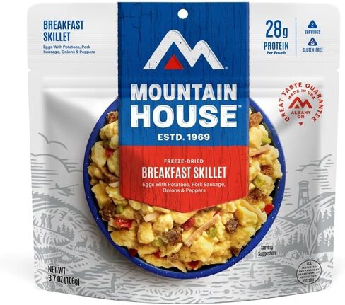Mountain House Scrambled Eggs with Bacon | Freeze Dried Backpacking & Camping Food | Single Serving | Gluten-Free in Kuwait