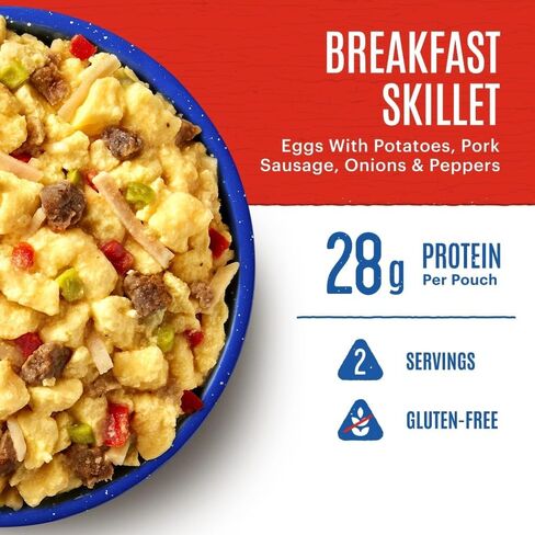 Mountain House Scrambled Eggs with Bacon | Freeze Dried Backpacking & Camping Food | Single Serving | Gluten-Free in Kuwait