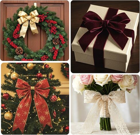 Karsspor Bow Making Tool for Wreaths, Wooden Ribbon Bows Maker for Creating Gift Bows, Corsages, Bow Making Supplies for Party Decoration, Various Crafts(Double-Sided) in Kuwait