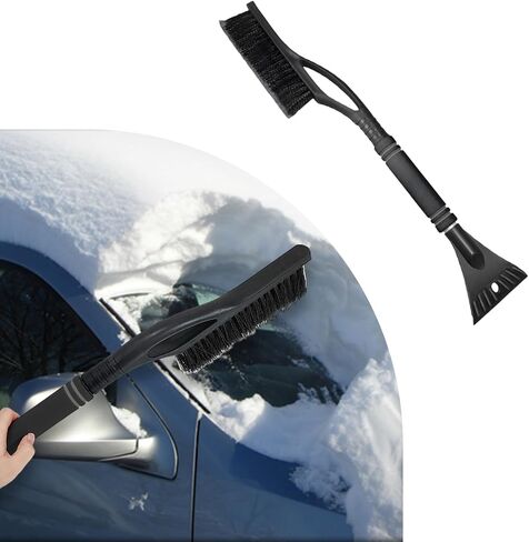 Car Snow Brush and Ice Scraper, Multi-Functional Detachable Snow Brush with Foam Grip, Ice Snow Removal Cleaning Tool for Car Windshield Window, Universal Car Accessories (Orange) in Saudi Arabia