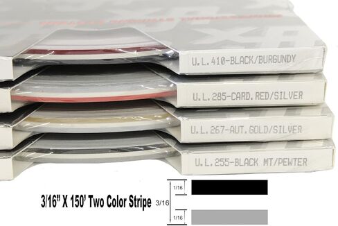 Universal Ultra -Lite 0216200 - تخصيص التخصيص التلقائي ثنائي اللون ثنائي اللون - 3/16 "× 150 '(1/16" شريط ، فجوة ، 1/16 "شريط) - 200 أسود/فضية. in Kuwait