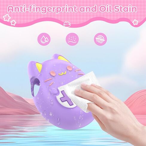 KONXISA For Tamagotchi Paradise Case Cover, Protective Case with Cute Lanyard, Soft Silicone Protective Cover with 2-Pack Screen Protector, Protective Shell with Dustproof and Shockproof, Pink in Kuwait