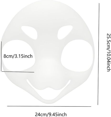 10x11"Fursuit Head Base Furry Mask Base Japanese Style Furry Mask Cosplay Accessories Gift for Christmas Halloween Mask with 3.15" Extra Thick Dust Mesh Printing Mesh,Hot Melt Glue Sticks,Plush Tongue in Kuwait