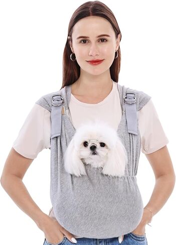 Supet Dog Carrier Sling for Small Dogs, Front Facing Cat Sling Carrier Chest, Hands Free Pet Sling Carrier, Adjustable Dog Front Carrier, Reducing Back Pain in Saudi Arabia
