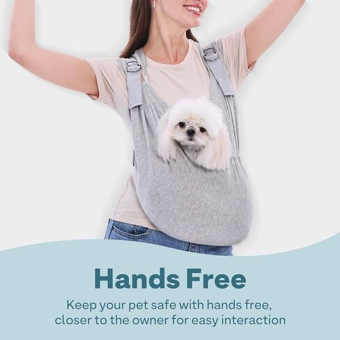 Supet Dog Carrier Sling for Small Dogs, Front Facing Cat Sling Carrier Chest, Hands Free Pet Sling Carrier, Adjustable Dog Front Carrier, Reducing Back Pain in Saudi Arabia